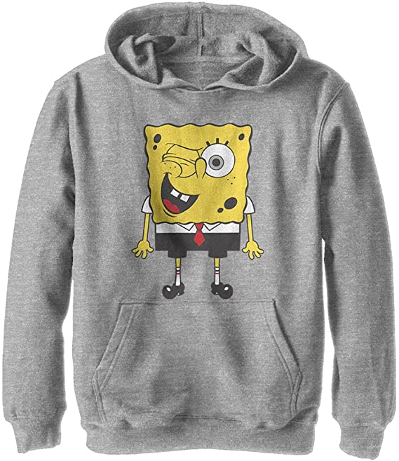 Nickelodeon Kids' Spongebob Squarepants Wink Bob Youth Pullover Hoodie