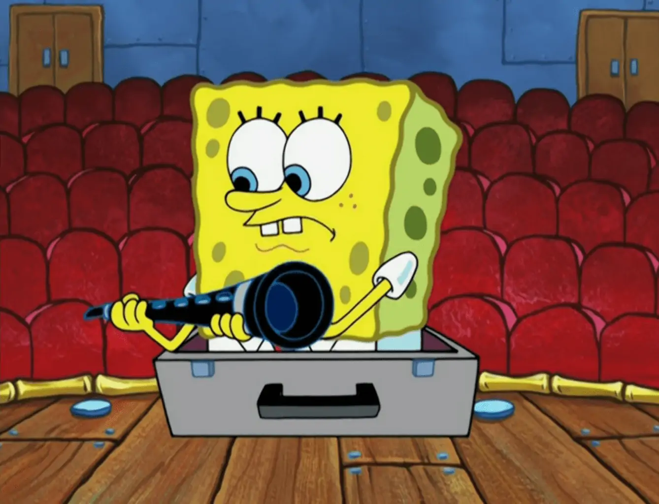 spongebob keeps squidward's clarinet