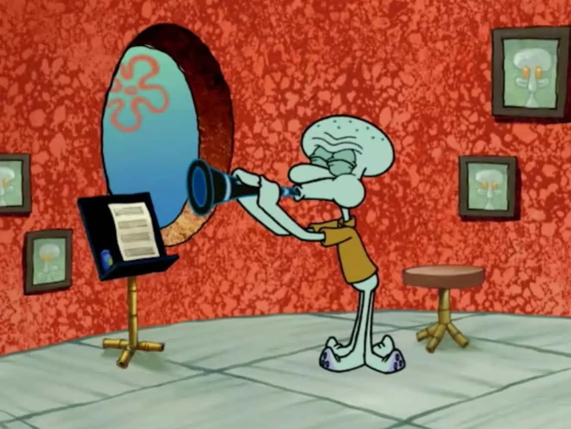 squidward playing clarey