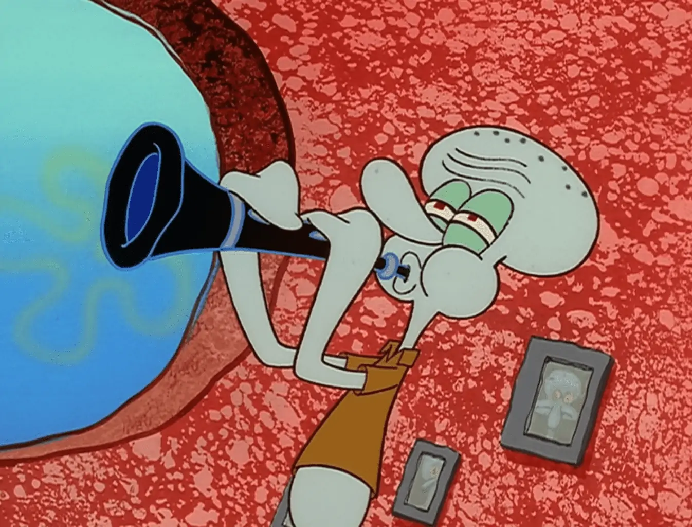 squidward plays clarinet