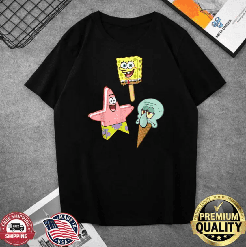 SpongeBob SquarePants Ice Cream Characters T-Shirt