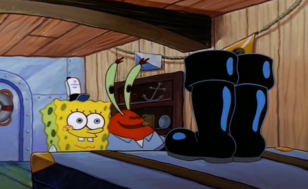 Spongebob Squarepants Mr Krabs Show Official Fry Cook Boots