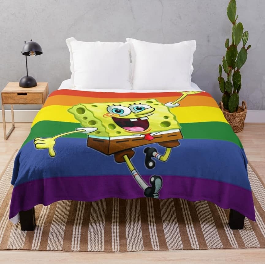 SpongeBob Gay Throw Blanket