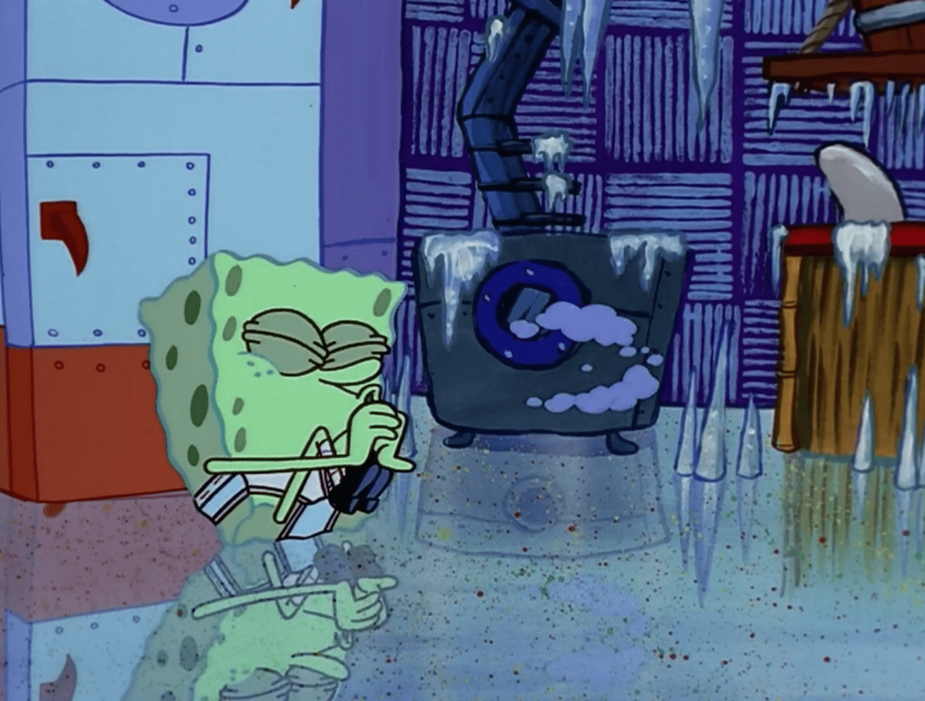 freezing spongebob