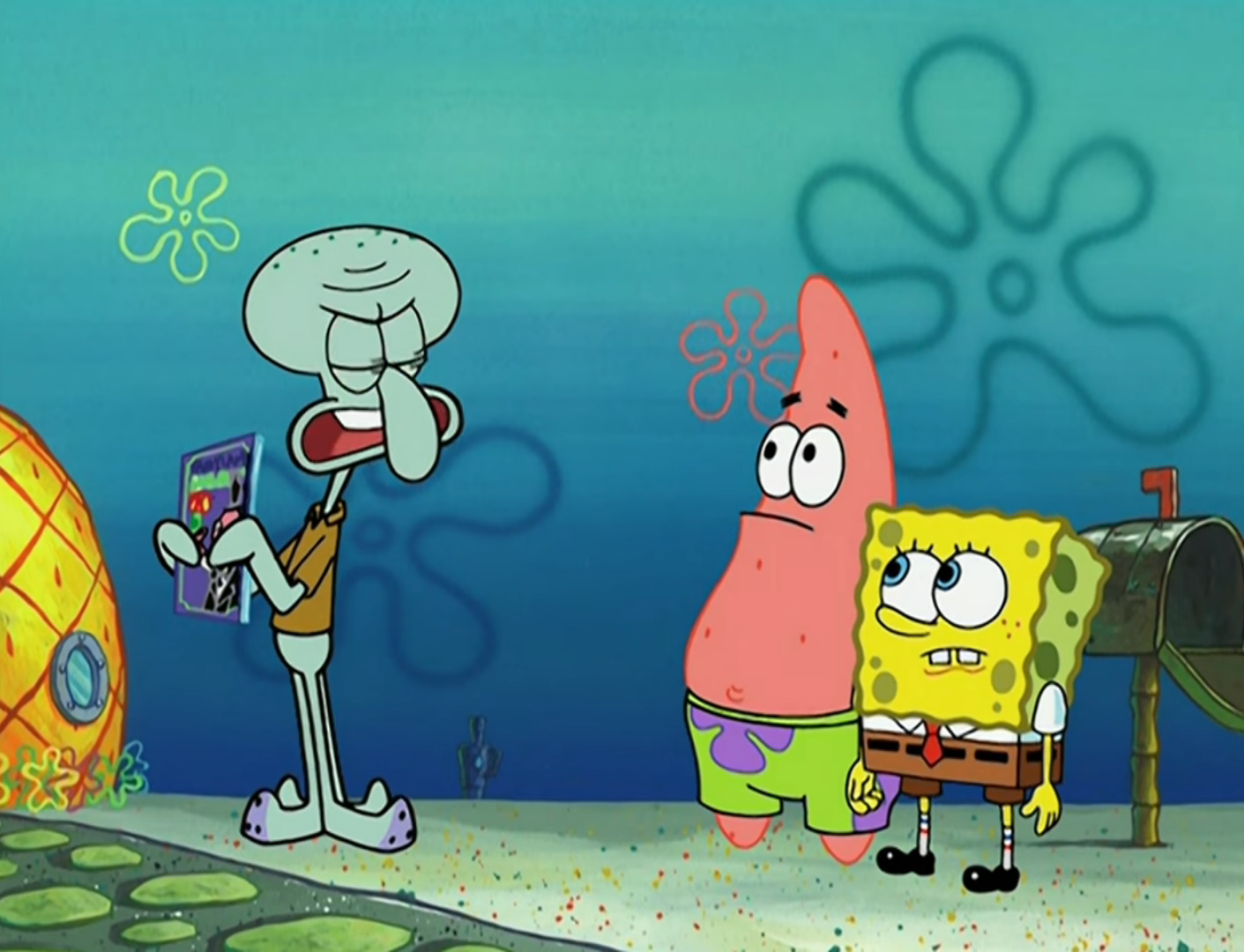 squidward takes away magazine