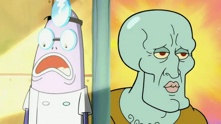 Squidward has an Angular Face 