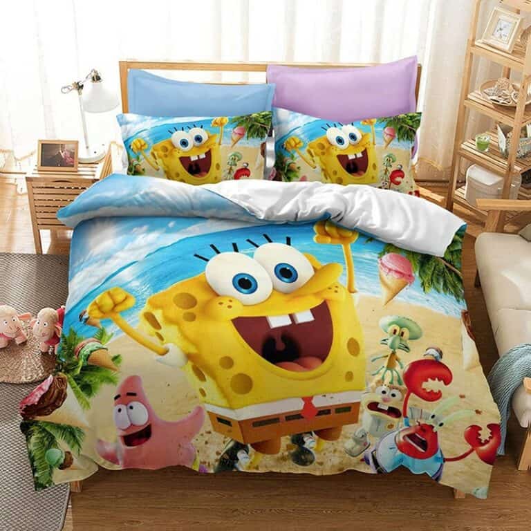 Gearfandom Spongebob Squarepants Kids Bedding Set Duvet Cover Pillowcase