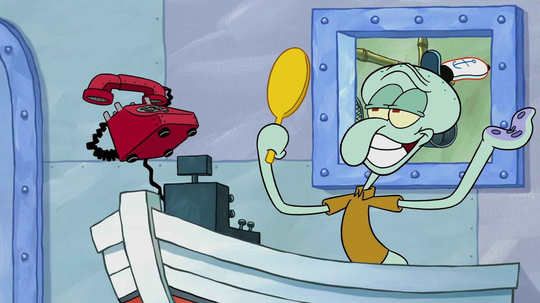 Squidward Admiring Himself