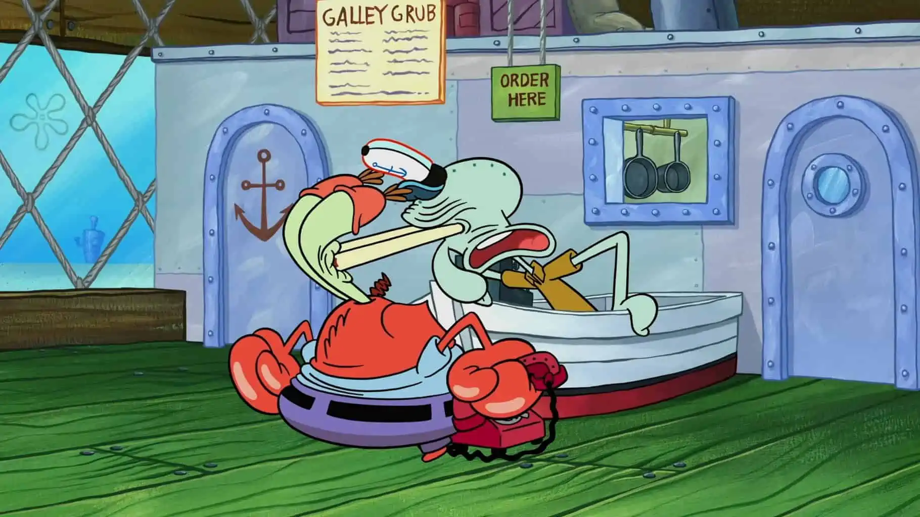 Squidward and Mr. Krabs Arguing