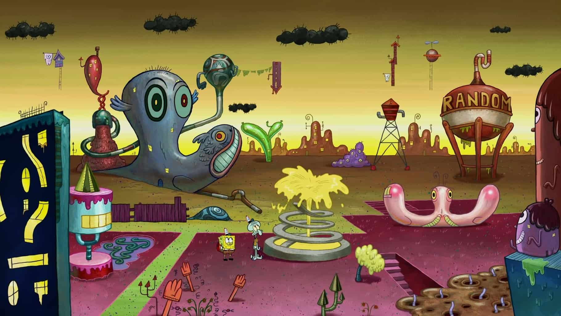 Squidward and SponeBob in RandomLand