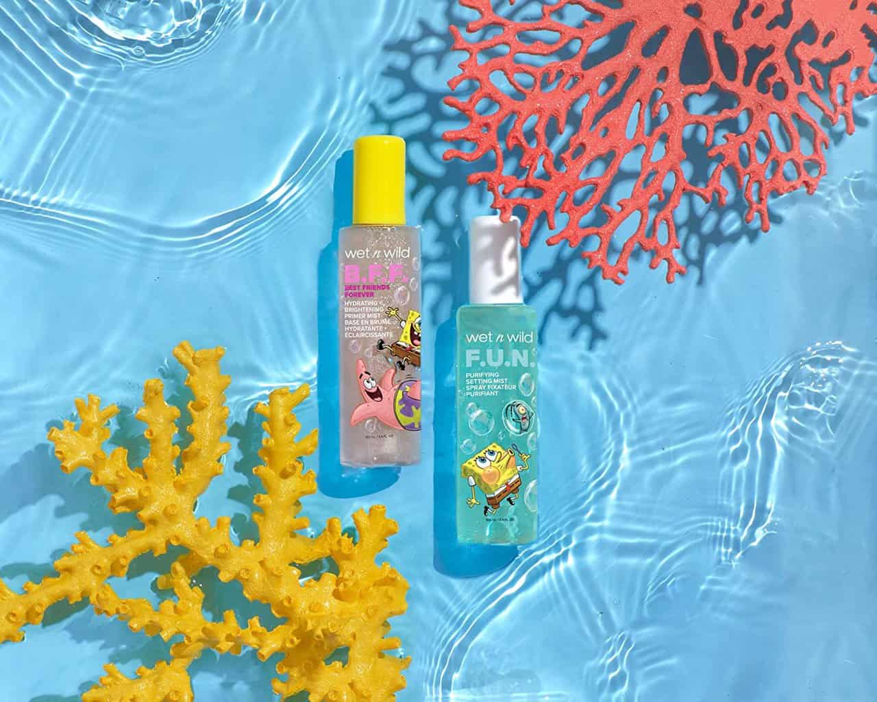 Wet n Wild SpongeBob Setting Spray and Cleanser