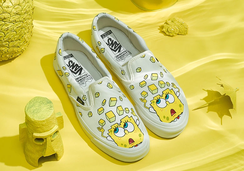 Vans X SpongeBob OG Classic Slip-Ons LX (yellow)