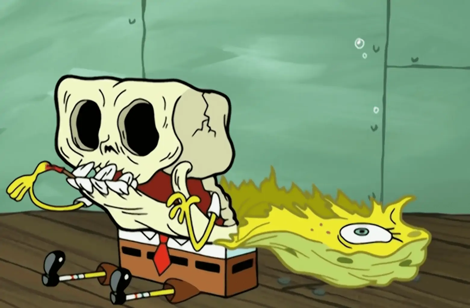 spongebob skeleton