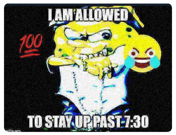 gangster spongebob all night meme