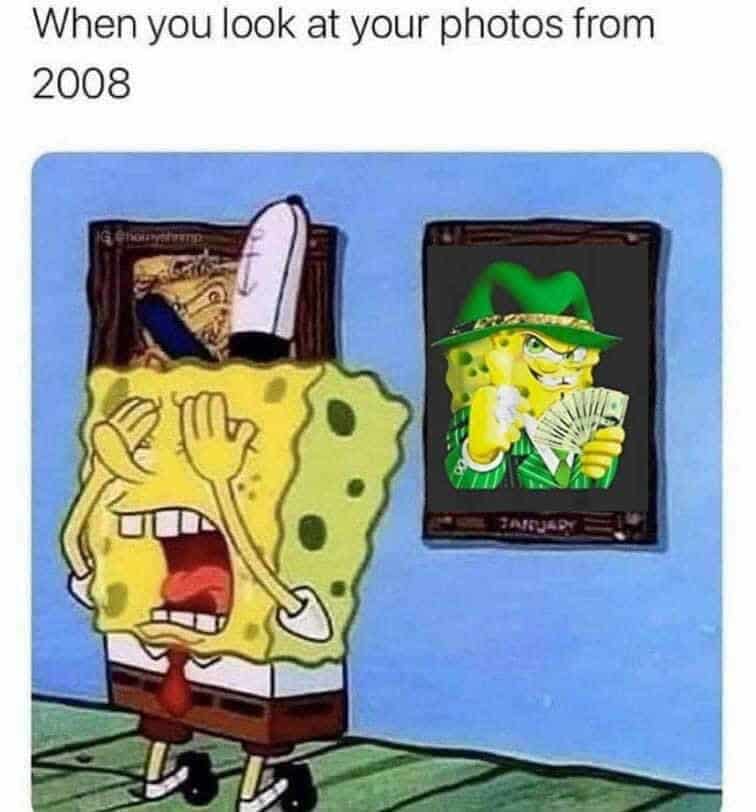 gangster spongebob regrets meme