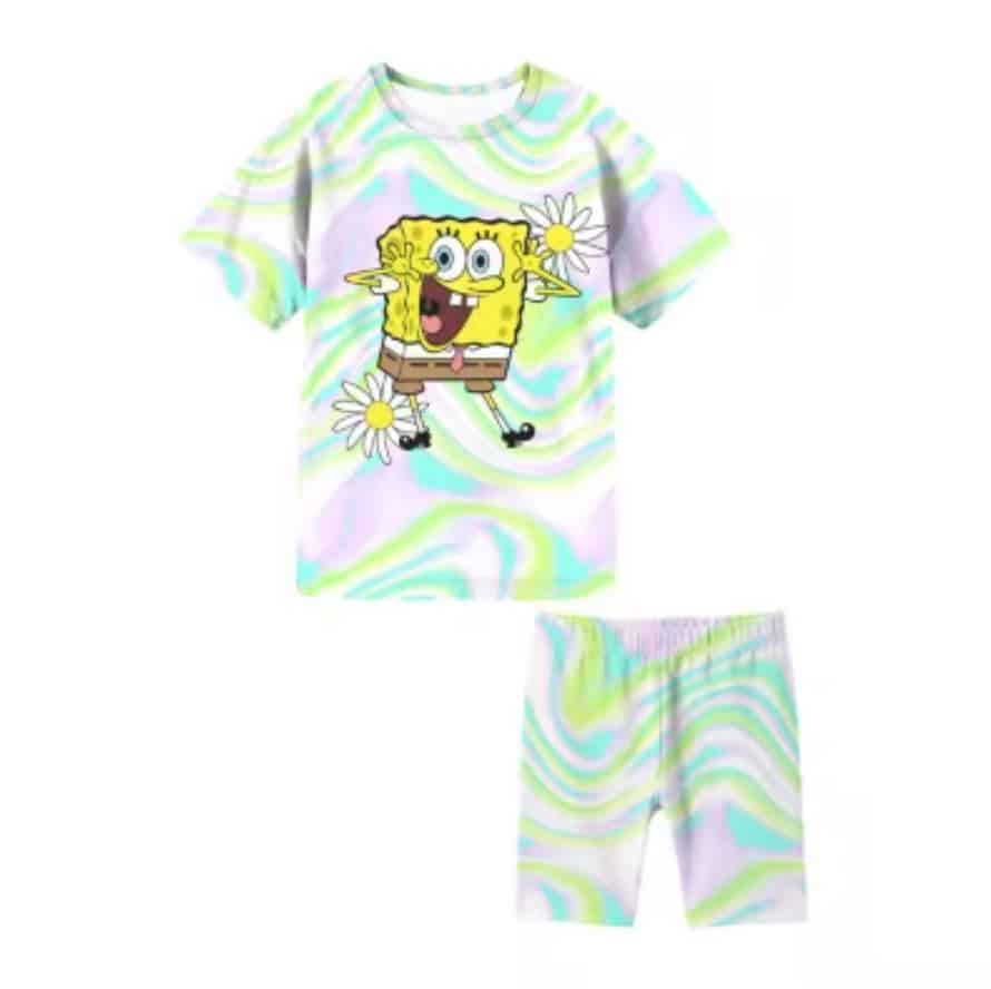 Girls Colorful Daisy SpongeBob Set