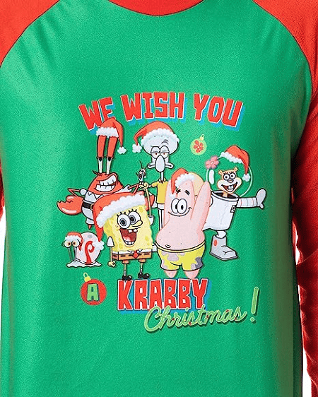 spongebob santa pajamas