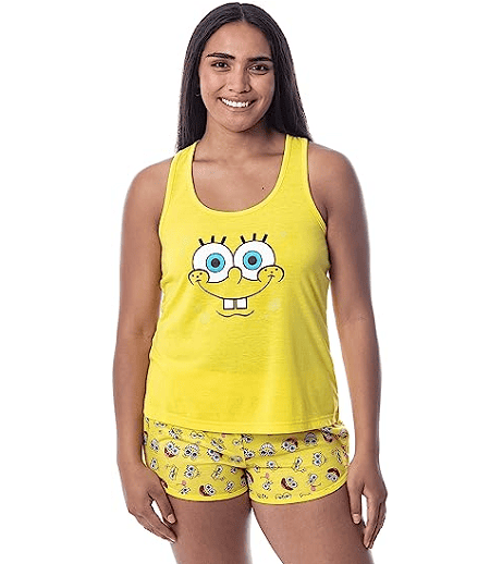 spongebob womens' short set